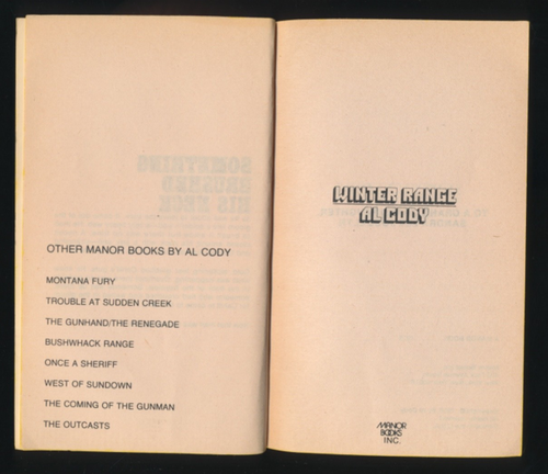 Winter Range von Al Cody 1975 Manor Books Inc. Vintage Taschenbuch Western - Bild 3 von 5