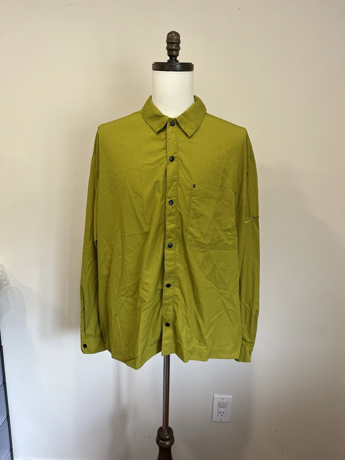 NWT $130 Nike Sportswear Tech Pack Men's Woven UPF Oversized Shirt XL DX0205-390