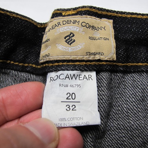 Vintage Rocawear Jorts Herren 28 schwarz Baggy Y2K 25" Schrittlänge lang Hip Hop bestickt - Bild 8 von 15