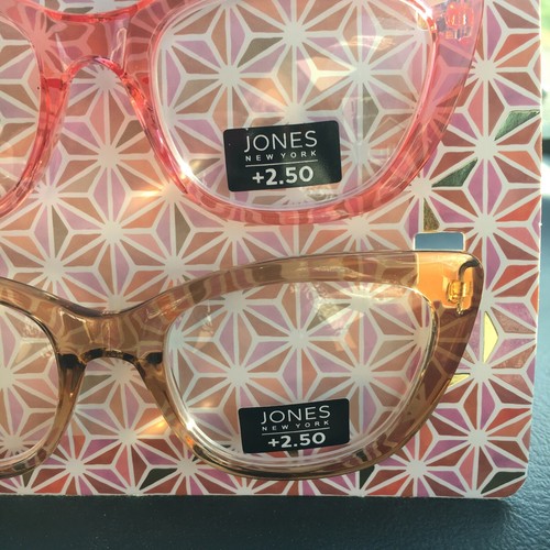 JONES NEW YORK 3-PACK +2.50 Reading Glasses Readers SiLVER CORAL AMBER - Picture 4 of 8