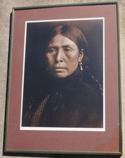 Edward Curtis signed 1979 Jean-Antony du Lac restrike photo Coastal Salish Woman