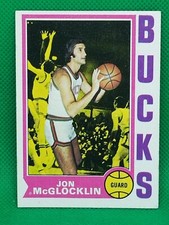 🏀1974-75 Topps Basketball #37 Jon McGlocklin🏀 EX-EXMINT-EX-MT