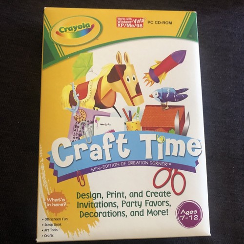 Crayola Craft Time ~ Mini-Edition of Creation Corner (Craft Projects) CD-ROM NEW - Picture 2 of 4