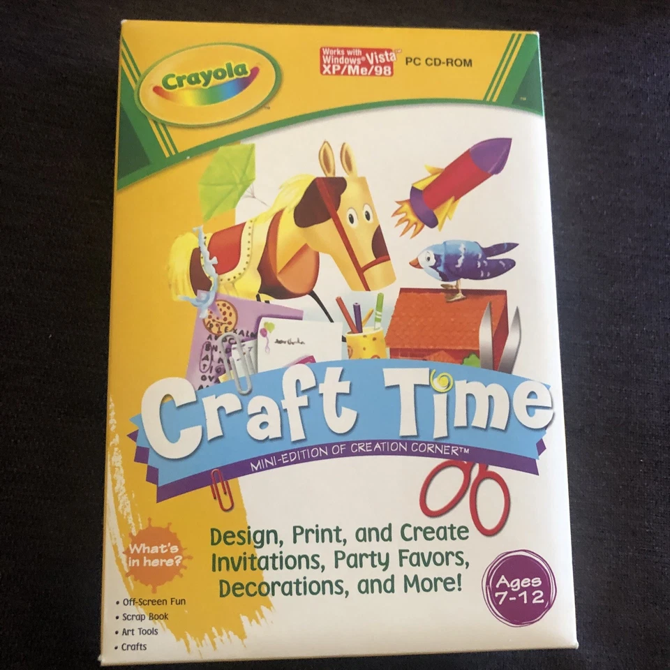 Crayola Craft Time ~ Mini-Edition of Creation Corner (Craft Projects) CD-ROM NEW - Image 2 of 4