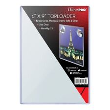 (25-Pack) Ultra Pro 6x9 Toploaders 6" x 9" Topload Rigid Card, Photo Holders