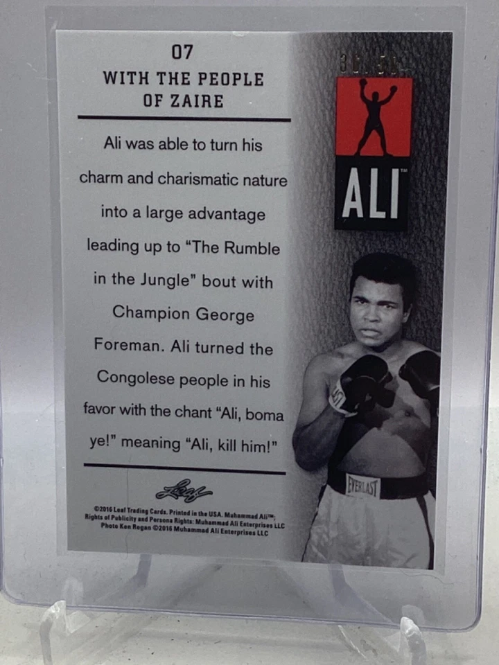 2016 Leaf Muhammad Ali Immortal Collection Metal Blue /50 Muhammad Ali #7 - Image 2 of 2