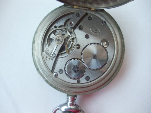 Antique Tavannes watch co open face Stainless Steel Pocket Watch - Picture 8 of 8