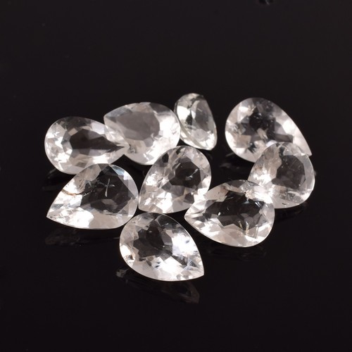 10x12mm Hyalite Opal Pear Cut Stone UV Reactive Color Changing Gemstone - Picture 4 of 6