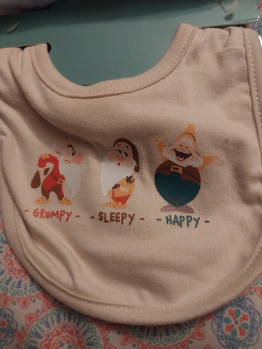 Disney Baby Three Pack Bib Set Snow White Bibs. 100% Cotton NWT. - Picture 4 of 5