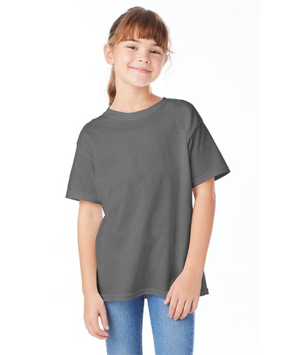 2 Pack Of Hanes Youth Essential-T Stylish T Shirt Casual Plain T-Shirt - 5480 - Picture 27 of 33