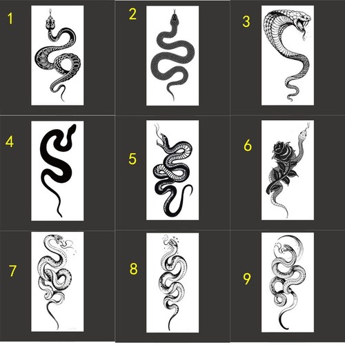 Easy To Use Various Snake Geometrical Art Black And White Temporary Tattoos | eBay Easy To Use Various Snake Geometrical Art Black And White Temporary Tattoos | eBay