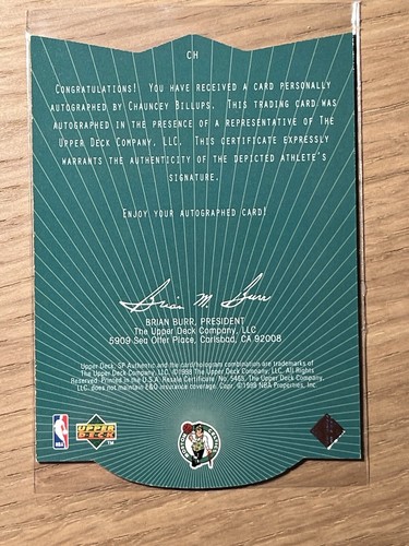 1997-98 ROOKIE AUTO Chauncey Billups Upper Deck SP sign Of The Times Celtics RC - Picture 2 of 4