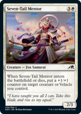 Heavy Play, English MTG Foil Seven-Tail Mentor - Foil Kamigawa: Neon Dynasty Mag