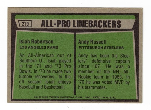 1975 Topps Football #158-323 YOUR CHOICE $1.09 Flat Ship UPDATED 5/31/24 - Picture 183 of 501