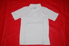 Boys SOLID WHITE S/S POLO SHIRT Dressy Casual SCHOOL UNIFORM Size XXL 18