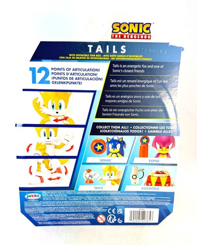 Jakks Pacific Sonic The Hedgehog Tails 4” Action Figure Invincible Box 40385-5E - Picture 5 of 6