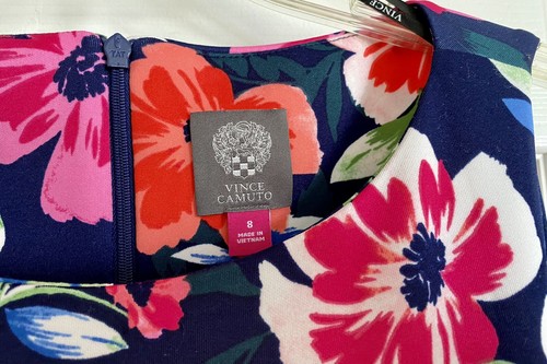 Vince Camuto Floral Sleeveless Scuba Fit & Flare Dress, Size 8 NWT - Picture 3 of 8