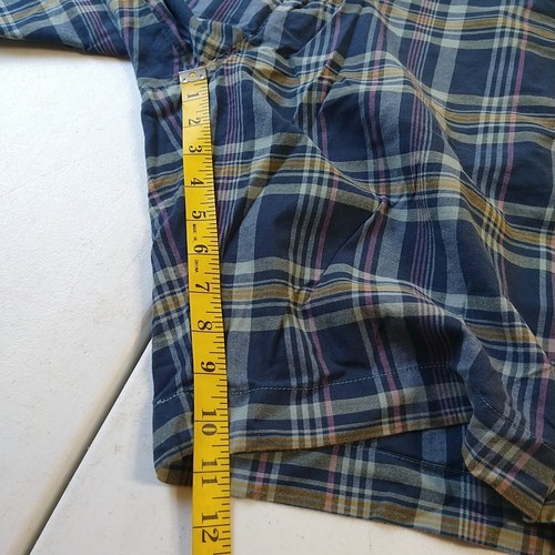 Pantalones Cortos J Crew Bermudas Hombres W36 L10.5 Azul Algodón a Cuadros Preppy Playa Viaje - Imagen 7 de 13