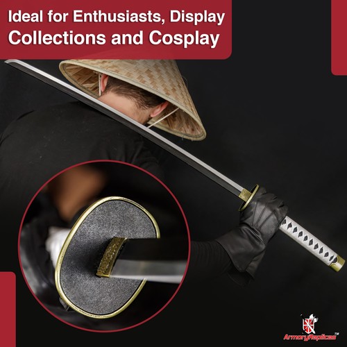 Pirate Hunter Anime Decorative Replica Carbon Steel Katana Sword | White - Picture 6 of 11
