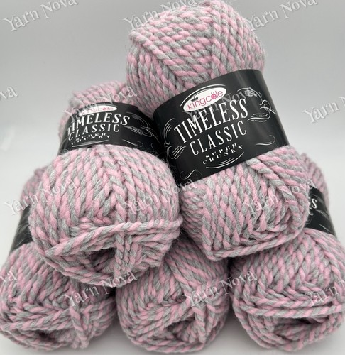 King Cole Timeless Super Chunky Knitting Yarn Wool - 5x100g Balls - Quartz - Picture 3 of 10