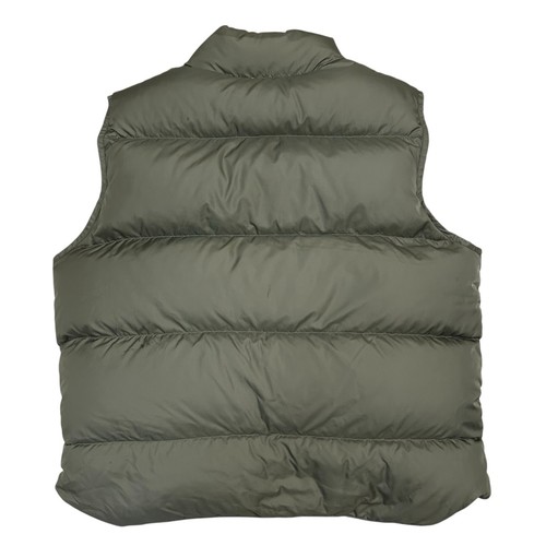 LL Bean Goose Down Vest Mens Medium Green Pearl Snap Outdoors Hiking Gorpcore - Picture 2 of 7