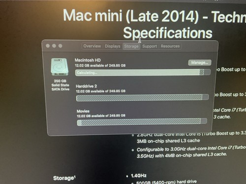 Apple Mac Mini I5 Late 2014 1.4Ghz SSD Boxed 3 Hard drives ? - Afbeelding 11 van 23