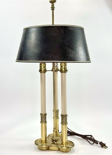 Vintage Stiffel Französische Bouillotte Drei-Kerzenständer Verstellbar Tisch 3 Wege Lampe