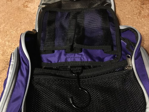 LL BEAN TOILETRY BAG ROYAL PURPLE TRAVEL PERSONAL ORGANIZER 245361 / WRONGWAY052 - Picture 9 of 10