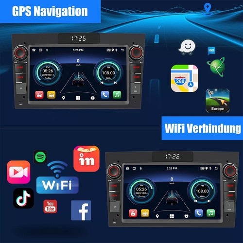 Für Opel Corsa C/D Zafira B Astra G H Android14 Apple Carplay Autoradio GPS NAVI - Bild 7 von 15