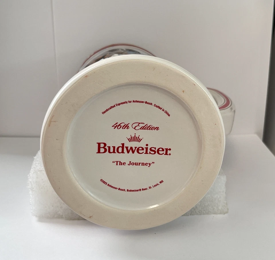 2025 Budweiser Holiday Stein 46th Anniversary Edition Christmas mug series NEW! - Image 4 of 4