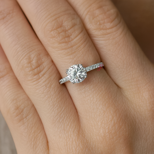 Ehering Damen 1,63 ct IGI Lab Grown Rundschliff Diamant Massiv 14 K Weißgold - Bild 2 von 13