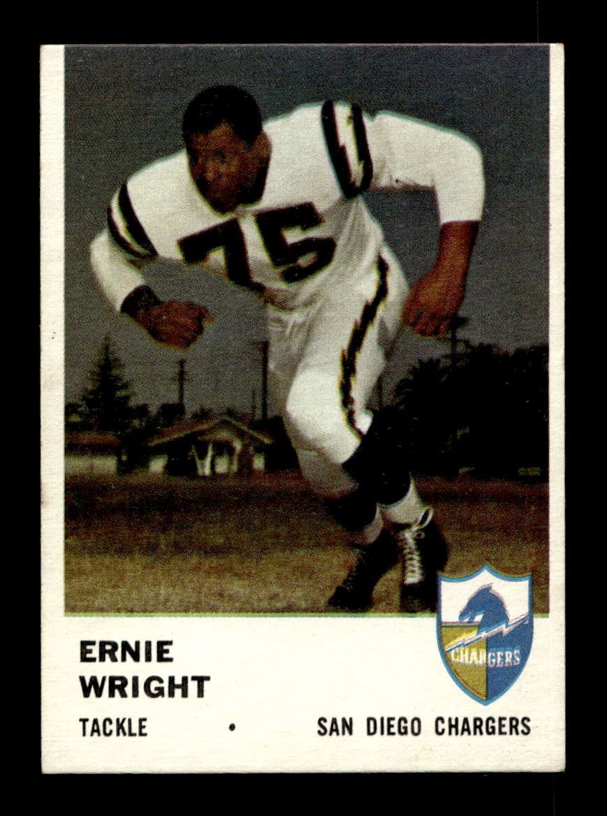 1961 Fleer #161 Ernie Wright Chargers EX+ *9s
