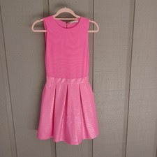 Alice And Olivia Chara Faux Croc Embossed Party Dress Size 0 Women In Wild Pink