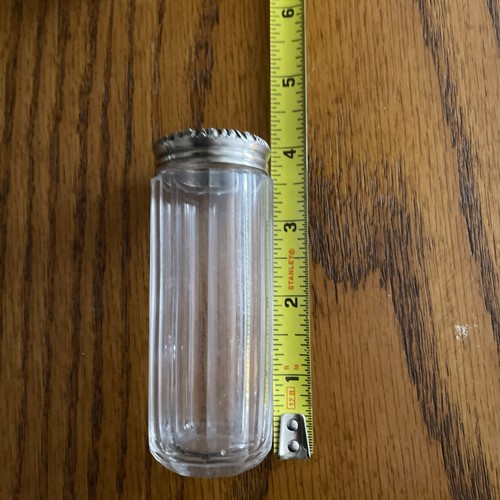 ANTIKES STERLINGSILBER REPOUSSE TOP GLAS WASCHTISCH PULVERGLAS 1875 - Bild 9 von 10