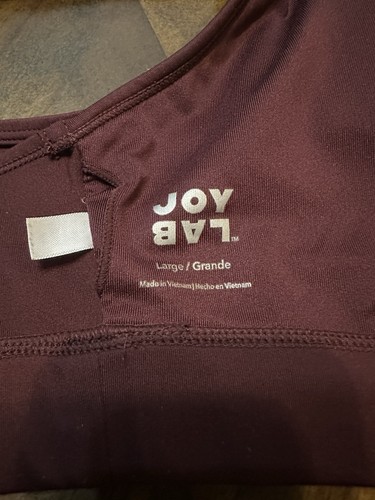 Damen Joy Lab Medium Support Gepolsterter Sport BH Burgundy Large - Bild 3 von 3