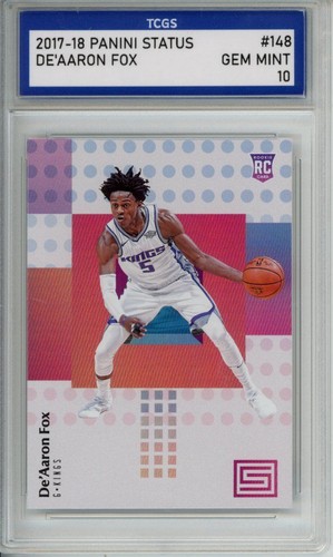 2017-18 PANINI STATUS DE'AATON FOX ROOKIE RC TCGS GEM MINT 10