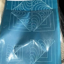 Log Cabin Feather #30736 Quilting Stencil Full Line Stencil Pounce Pad Partner