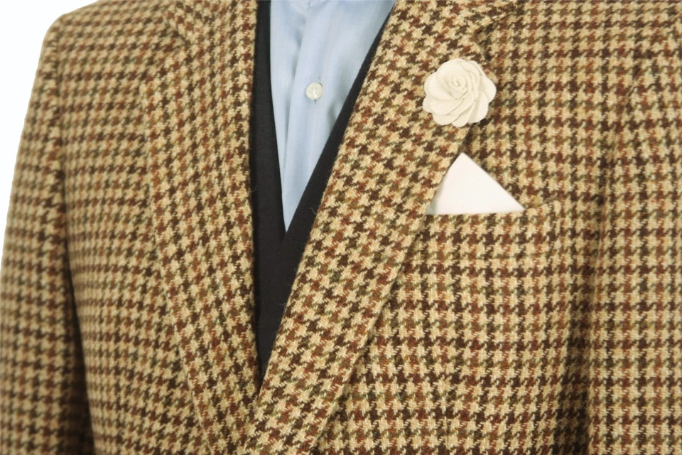 Harris Tweed Jacket Blazer 40R Dogtooth Windowpane Check Hacking Hunting Mens - Image 4 of 4