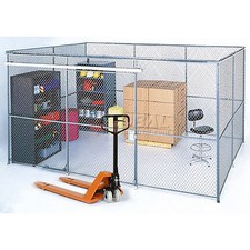 Global Industrial Wire Mesh Partition Security Room 20x20x8 without Roof - 2
