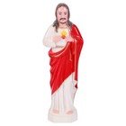 Nativity Decoration Statue of The Holy Father in Red Home Jesus Statuette