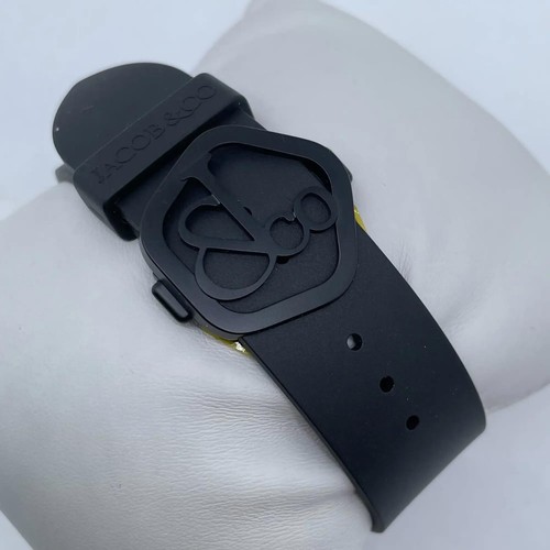 2010s Unworn Jacob & Co. GH100.14.NS.MR.AHA4D 5 Time Zone Carbon Black Watch - Picture 13 of 14