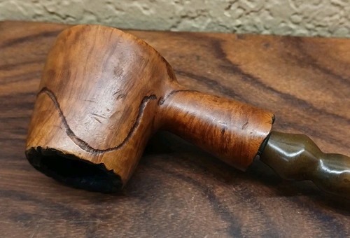 Vintage Mastersen Freehand Burl Briar Israel Flat Bottom Tobacco Pipe - Picture 4 of 10