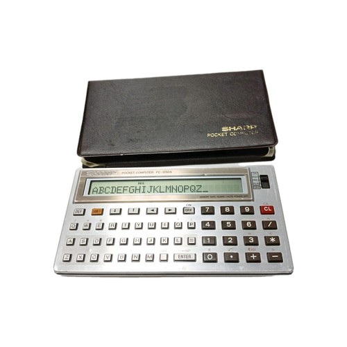 Sharp PC-1250A Pocket Computer W/ Case & New Batteries Working - Afbeelding 13 van 13