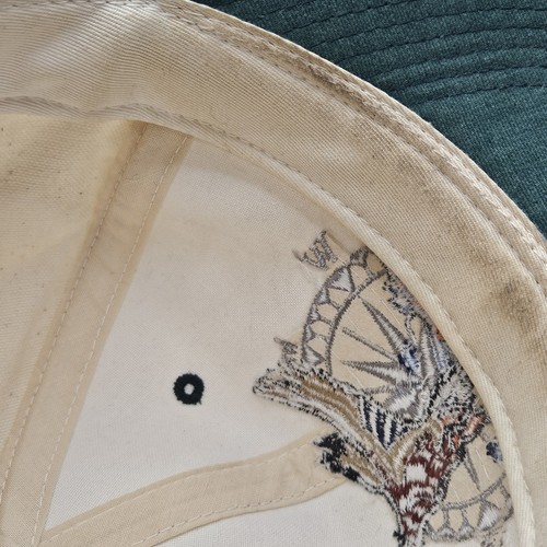 De Colección Remington Gorra Pato Caza Verde Y Beige Correa Trasera Buen Estado - Imagen 8 de 8