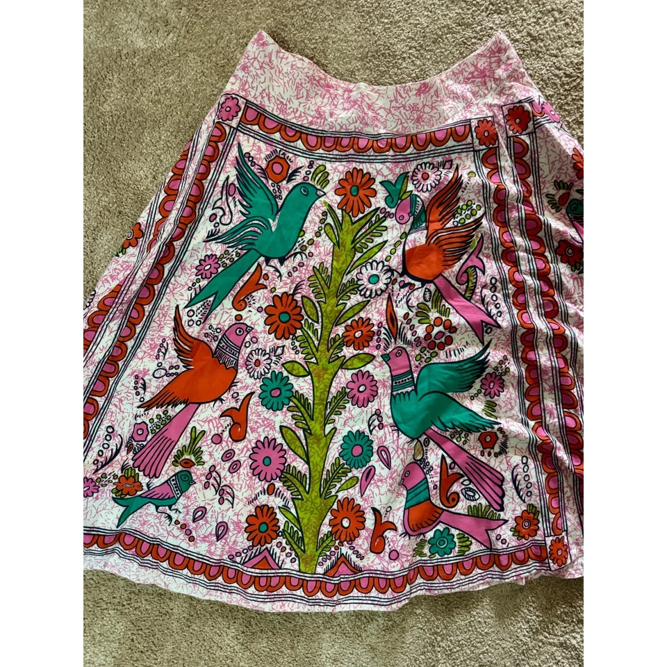 Rara falda de pájaro folclórico otomí vintage Anthropologie para mujer 4 Foto 3 de 4