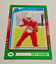 2024 Panini Donruss #326 Trey Benson Press Proof Green Rated Rookie Arizona. S16