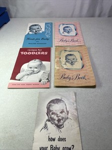 Vintage Gerber Baby Booklet & Other Baby Booklets And Ephemera Lot 1926-1958