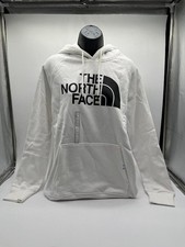 The North Face Women s Hoodie L Pullover White Kangaroo Pocket TNF Logo