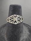 925 Sterling Silver Vintage Ornate Ring Size 6
