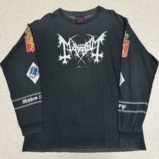 MAYHEM vintage 1997 misanthropy XL shirt black metal 1burzum darkthrone marduk